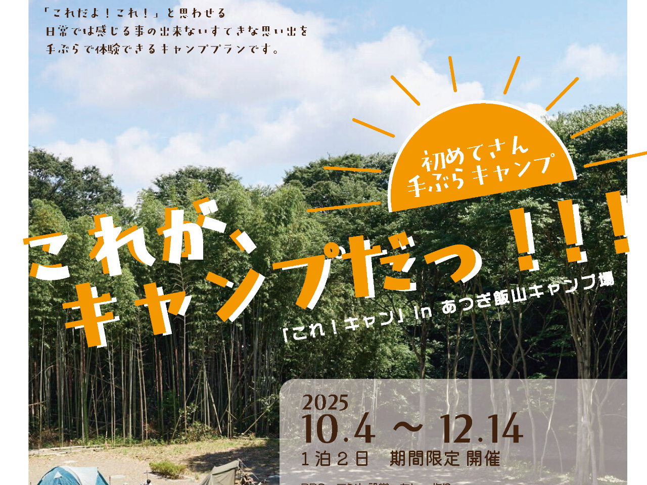 【これ！キャン｜1日2組限定】手ぶらでOK! BBQ、まき割り体験、キャンプファ...