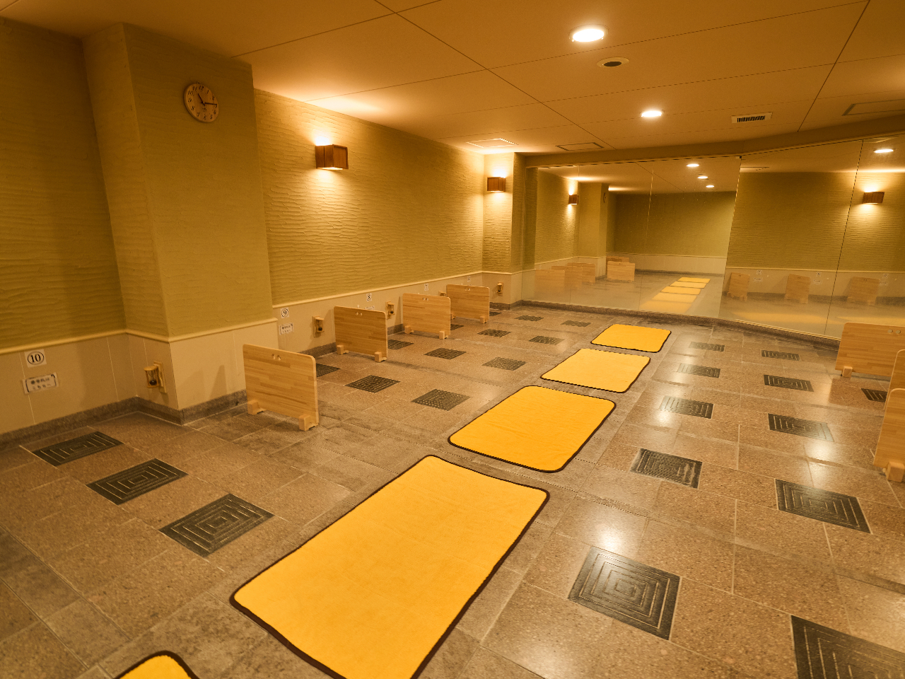 広々とした室内に10床。お隣が気にならず、ゆったりと寝転がることができます。