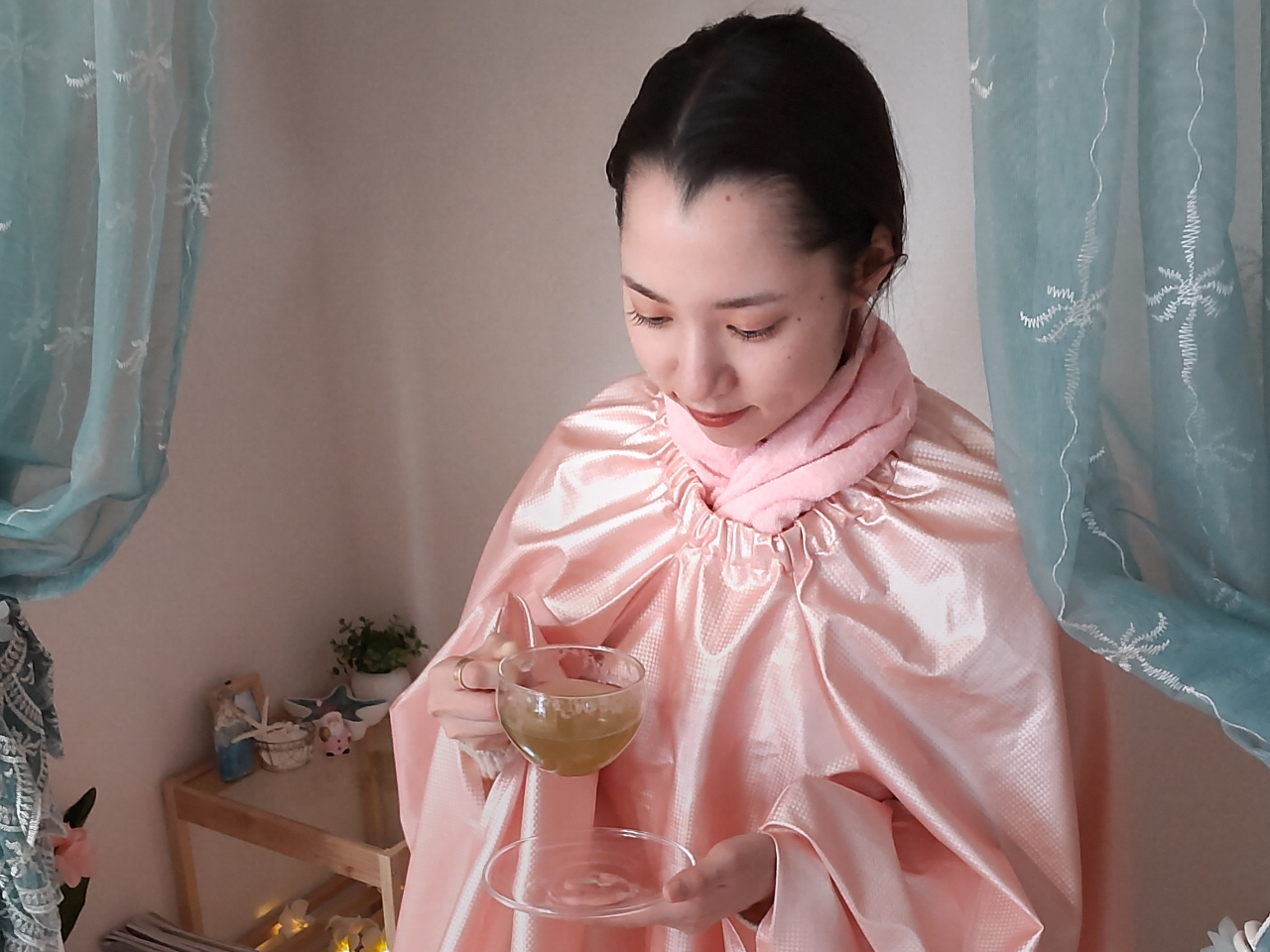 welcomeドリンク よもぎハチミツティー