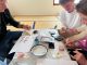 The art of the craft: Guests making their own wagashi sweets.