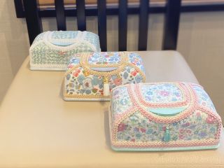 ウェットティッシュケースをかわいい布で。自分のお部屋に合わせて、作ることができます。