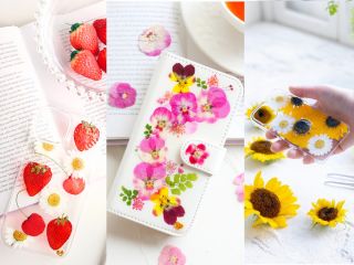 あなただけの押し花&押しフルーツスマホケースが作れます