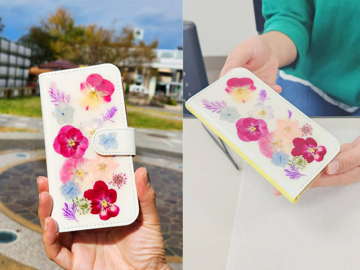 京都府長岡京】SNSで話題の押し花押しフルーツスマホケース作り