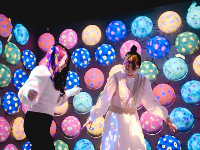 *運動の森*高速回転跳ね球のあおむしハウス