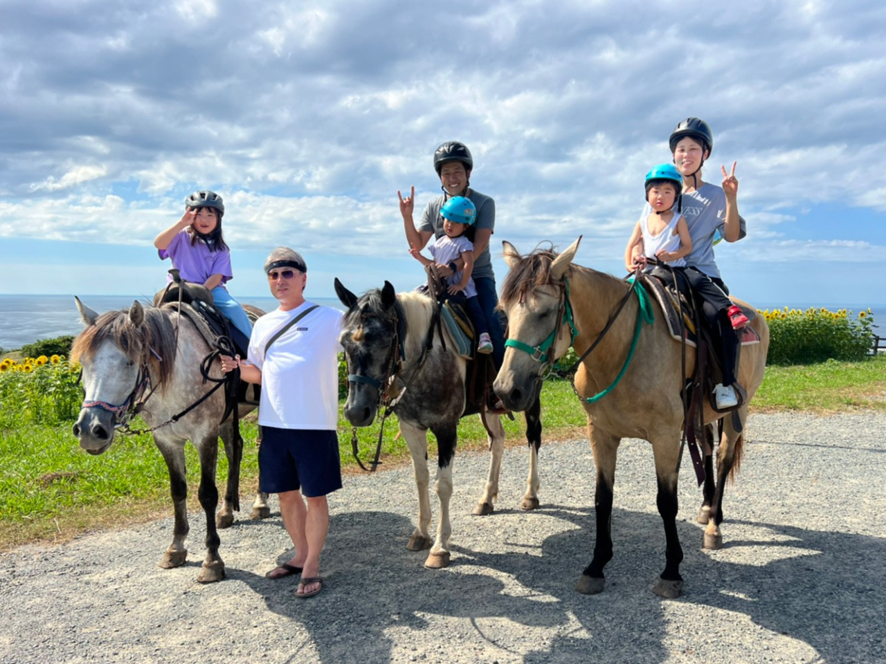 ガイドが引く馬に乗ってみよう!