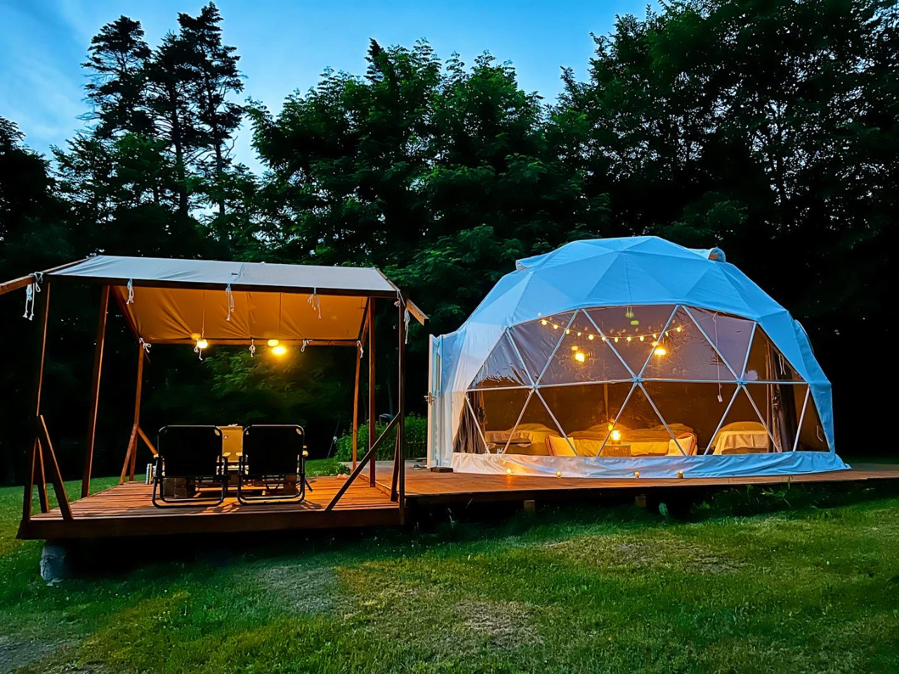 絶景を眺めながらドームテントでグランピング（平日4名様用）】サップ