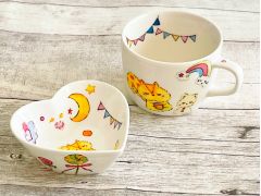 ポーセラーツ体験(お子さま)          仕上がりイメージ画像。小さなお子まも、こんなに可愛く素敵にお作り頂けます。