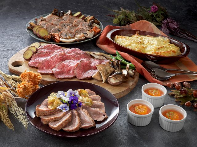 国産牛のローストビーフなどをご用意