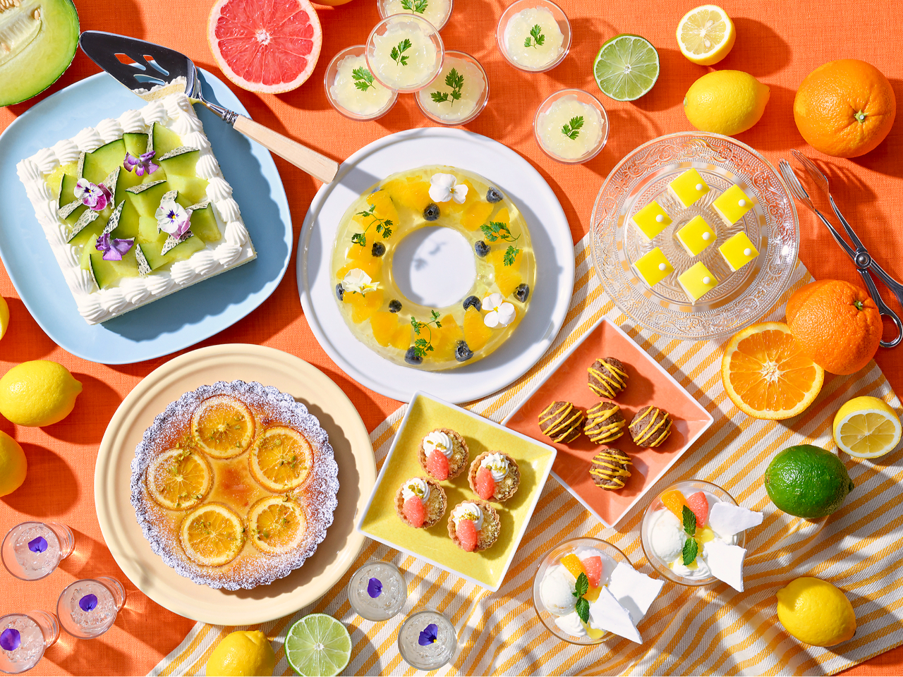 �t���b�V���I�����W���ґ�Ɏg�p�����u�I�����W�̃^���g�v��A�����ڂɂ��؂₩�ȁu�I�����W�̃����O�[���[�v�ȂǁA���k�̑u�₩�ȕ��������������X�C�[�c�����p�ӁB