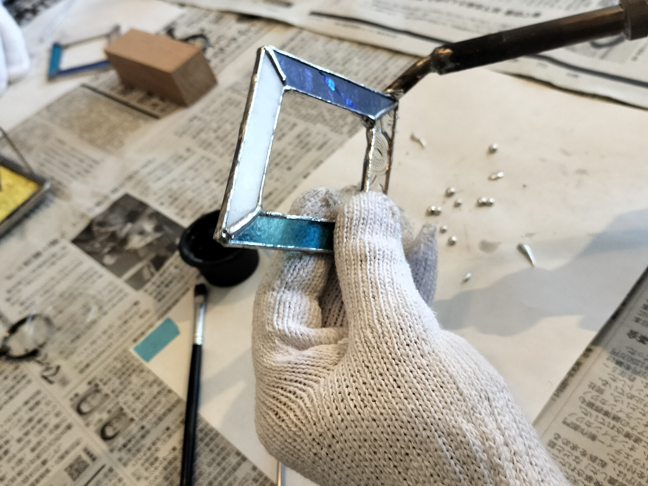 宮崎県宮崎市×ステンドグラス体験】サンキャッチャー風鈴制作体験