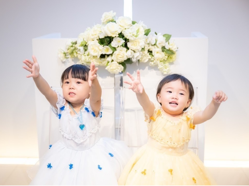 【 お子さまプリンセス体験 】\ヘアメイク付き!/ウエディングドレスを着てチャペ...