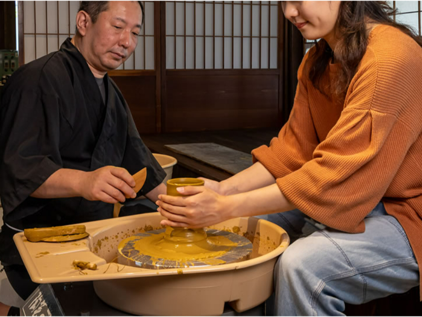 高山・陶芸】≪40分体験コース≫初心者におすすめ♪電動ろくろで湯呑み