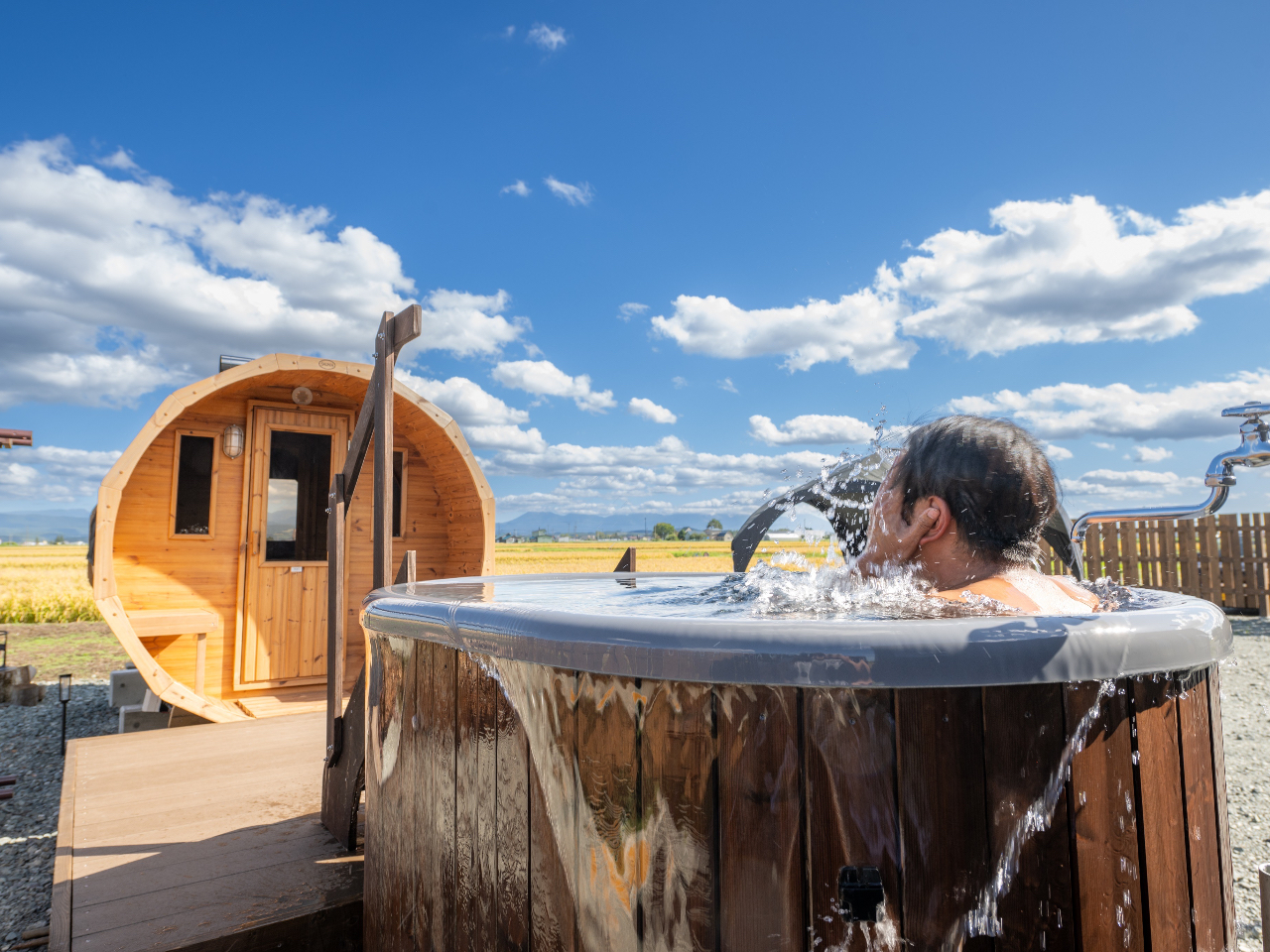 深さ110cm!東川町の地下水を使用した水風呂