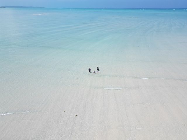 見渡す限りの宮古ブルーを手軽に体験できるのはユニの浜だけ!