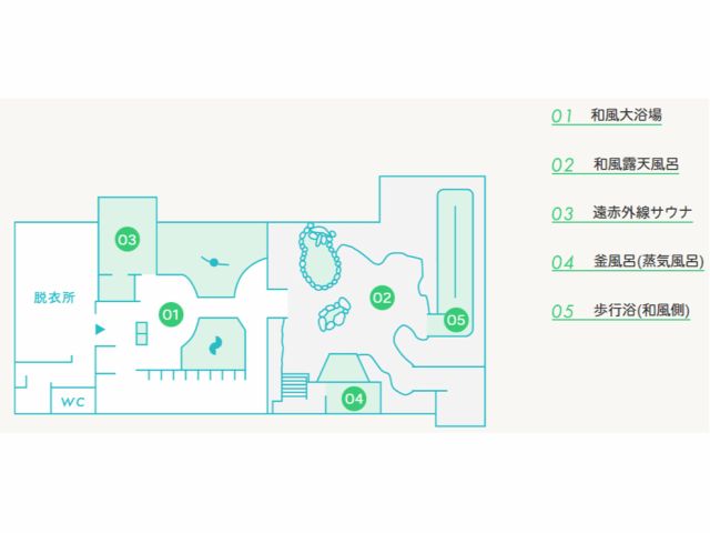 \【和風浴場】のマップです/