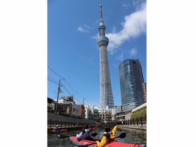 がんばって漕いだ人だけが味わえる、スカイツリー真下からの絶景!!