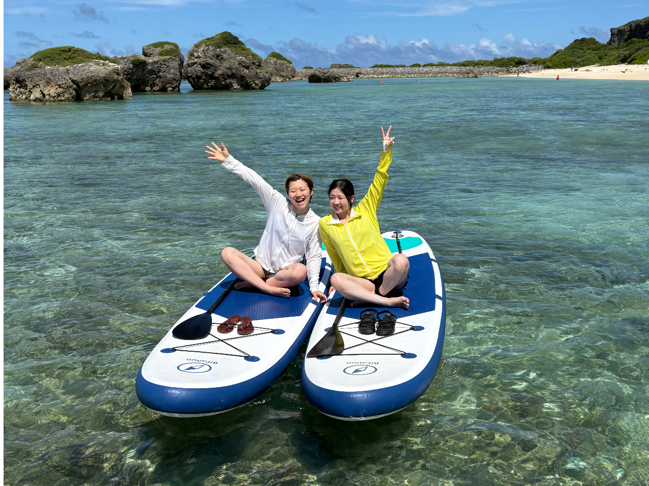 サクッと半日で【SUP×海亀シュノ】宮古島2大アクティビティ！無料写真