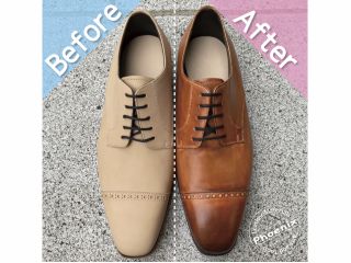 【短靴】サイズ展開:25.0p〜27.0p ヌメ革で作られた靴を自分で染めていただきます!