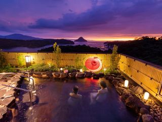 こちらは、夕方の露天風呂です♪