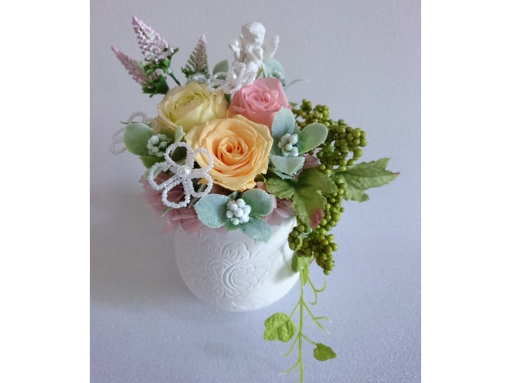 アレンジメント フラワーアレンジメント 造花無し　大 プリザーブドフラワー 千葉・フラワーアレンジメント】＼当日お持ち帰りOK／プリザーブド