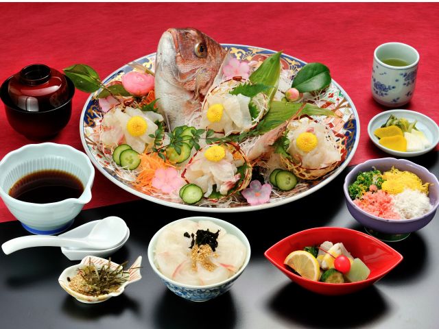 「宇和島鯛めし」活造り盛り 4名様以上のグループでリクエストできます