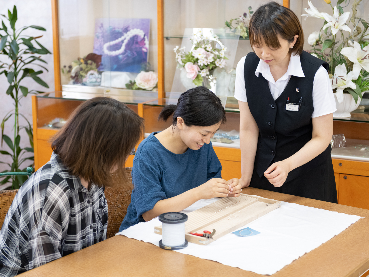 女性指導員が丁寧に指導します