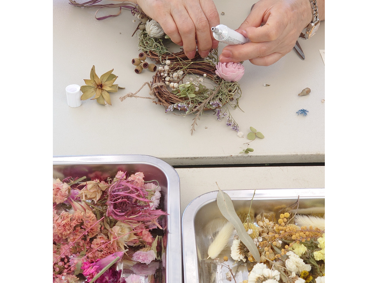 秋田・大仙】ドライフラワーの花飾りつくり体験！【初心者大歓迎♪女性