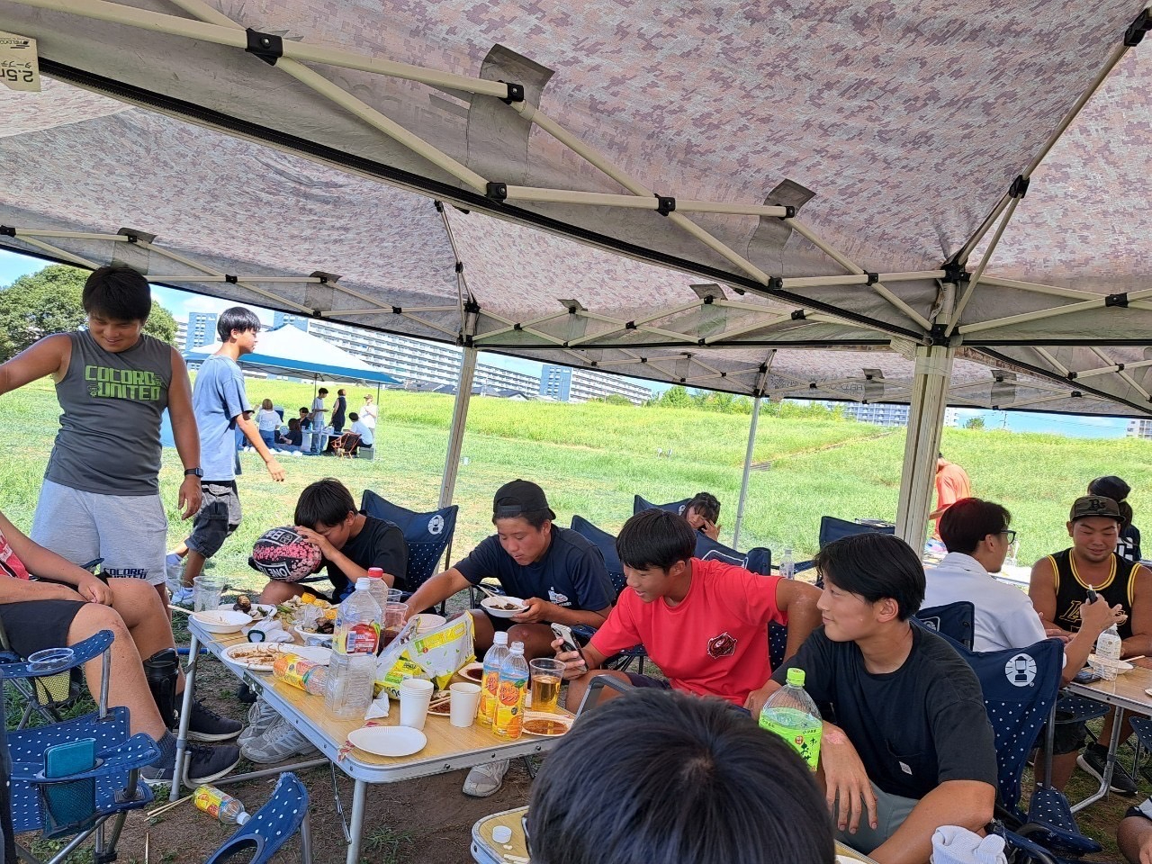 真夏でもタープの中は涼しくて快適