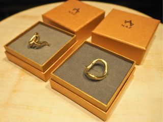 完成品brassリング 当日店内で商品を参考にデザインされて製作されました!ステキ