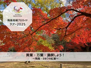 飛鳥地域プロガイドがご案内する募集型ツアーです ◎最少5名〜最大15名催行◎