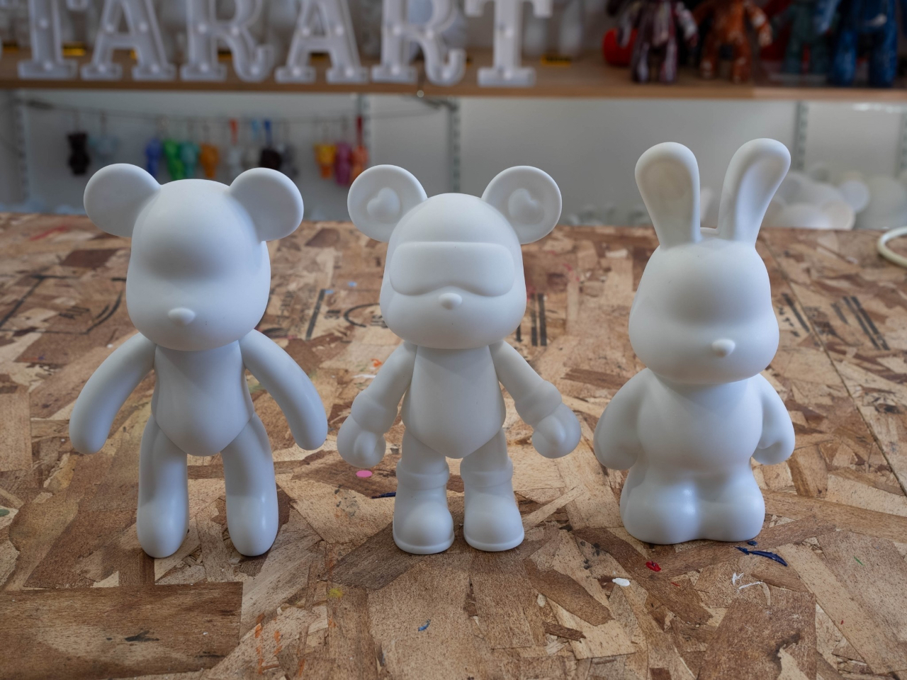 22cm 珪砂ベアアート 4体セット 流体アート 垂らしアート 熊本/ベアアート】みんなで楽しくオリジナルアート体験！初心者でも