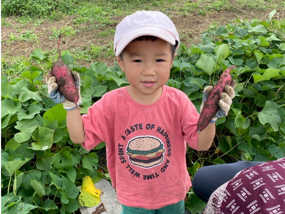 子供達も自分で掘ったさつまいもに大満足!