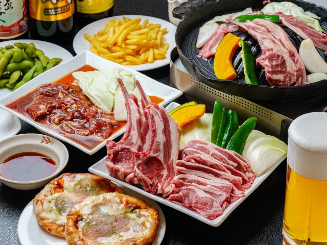ご馳走ジンギスカンコース、だまされたと思って食べてみてください!ヘルシーでクセが無く美味しくいただけます。