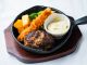 黒黒ハンバーグ&海老フライ+300円