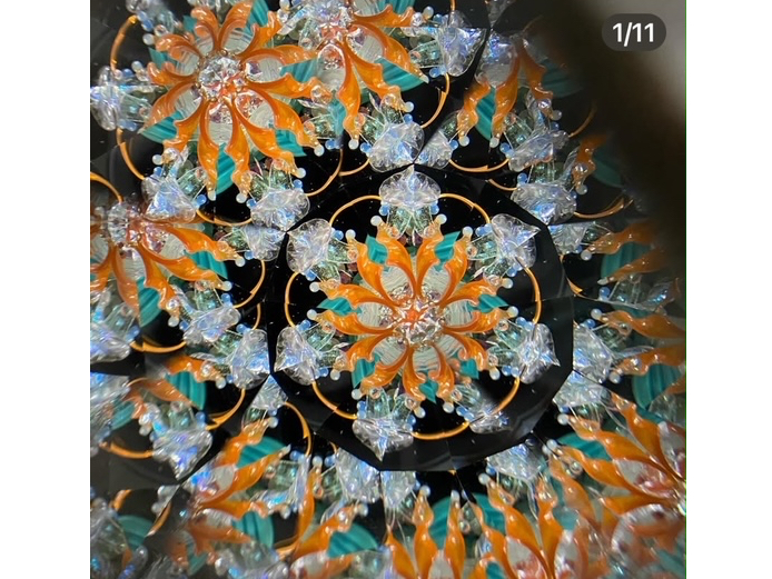 万華鏡 コンパクトで綺麗なガラス具材の万華鏡/ガラス工房ぐらす