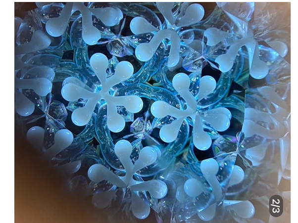 万華鏡 夜の部 コンパクトで綺麗なガラス具材の万華鏡