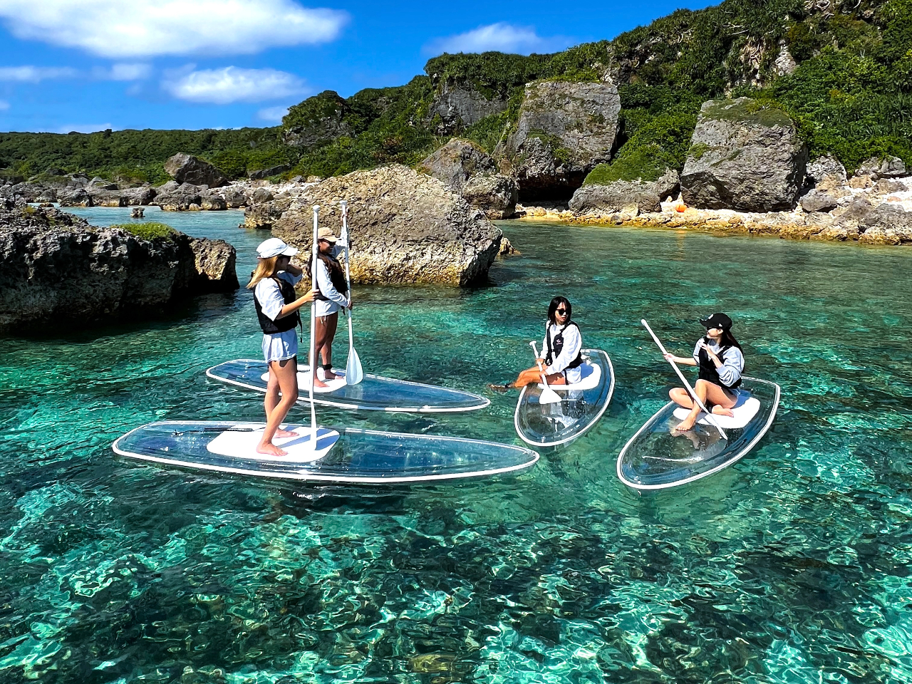 【宮古島】クリアサップ「1組限定貸切プライベートツアー」クリアSUP体験&ドローン撮影付!