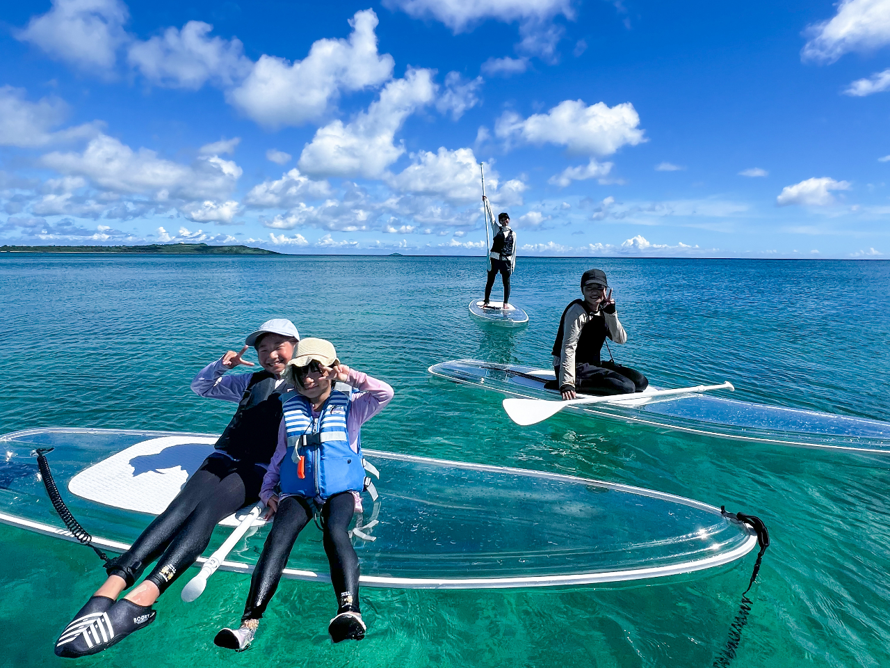 【宮古島】クリアサップ「1組限定貸切プライベートツアー」クリアSUP体験&ドローン撮影付!お子様も大歓迎!