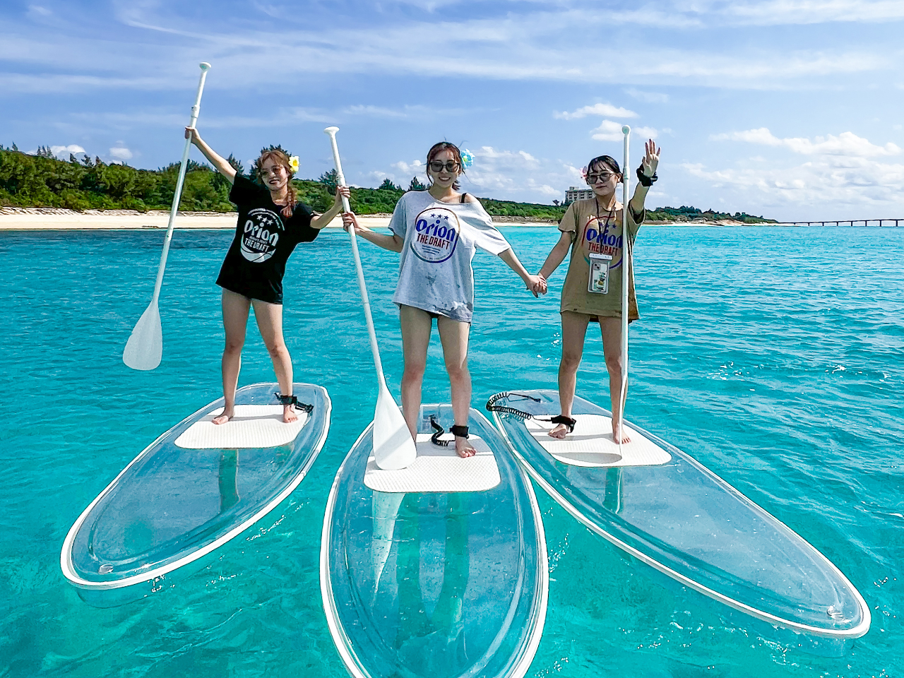 【宮古島】クリアサップ「1組限定貸切プライベートツアー」クリアSUP体験&ドローン撮影付!透明度抜群宮古ブルー