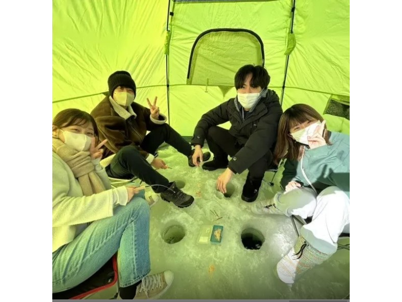 【ワカサギおまかせパック】姉沼で氷上ワカサギ釣り体験 釣りたてを唐揚げで!試食サ...