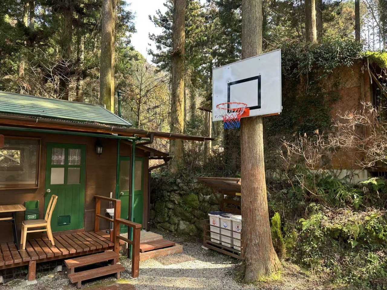 自然の中でシュート練習