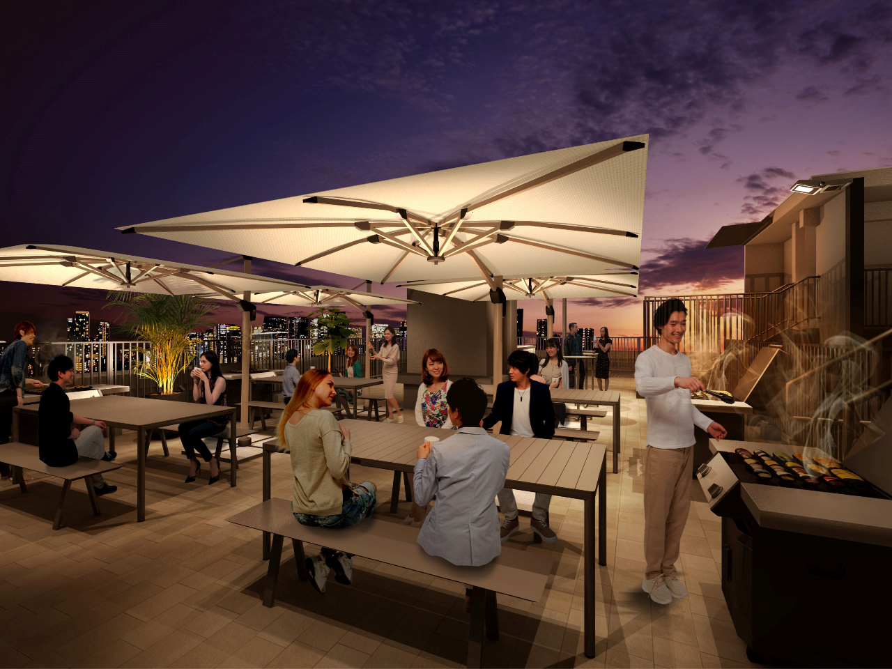 ��i�����Ȃ���BBQ�����܂��񂩁H�n��15�K�Ȃ̂ŁA�^�Ăł����K�ɉ߂����Ă����������Ƃ��ł��܂������̌i�F��360�x���邱�Ƃ��ł��܂���