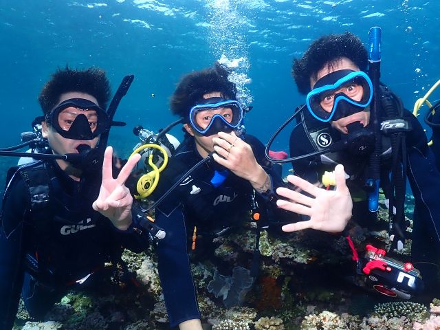 初めてでも海の中へ入れば、不安を忘れ、楽しい海の世界の始まり!!