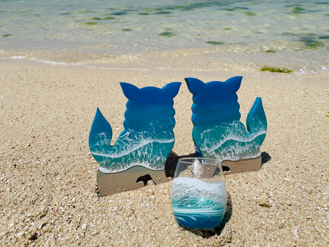 レジンアート*.゜OKINAWA .゜*青*゜ No.1 レジンアート*.゜