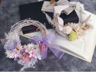 ドライフラワーのリースです!