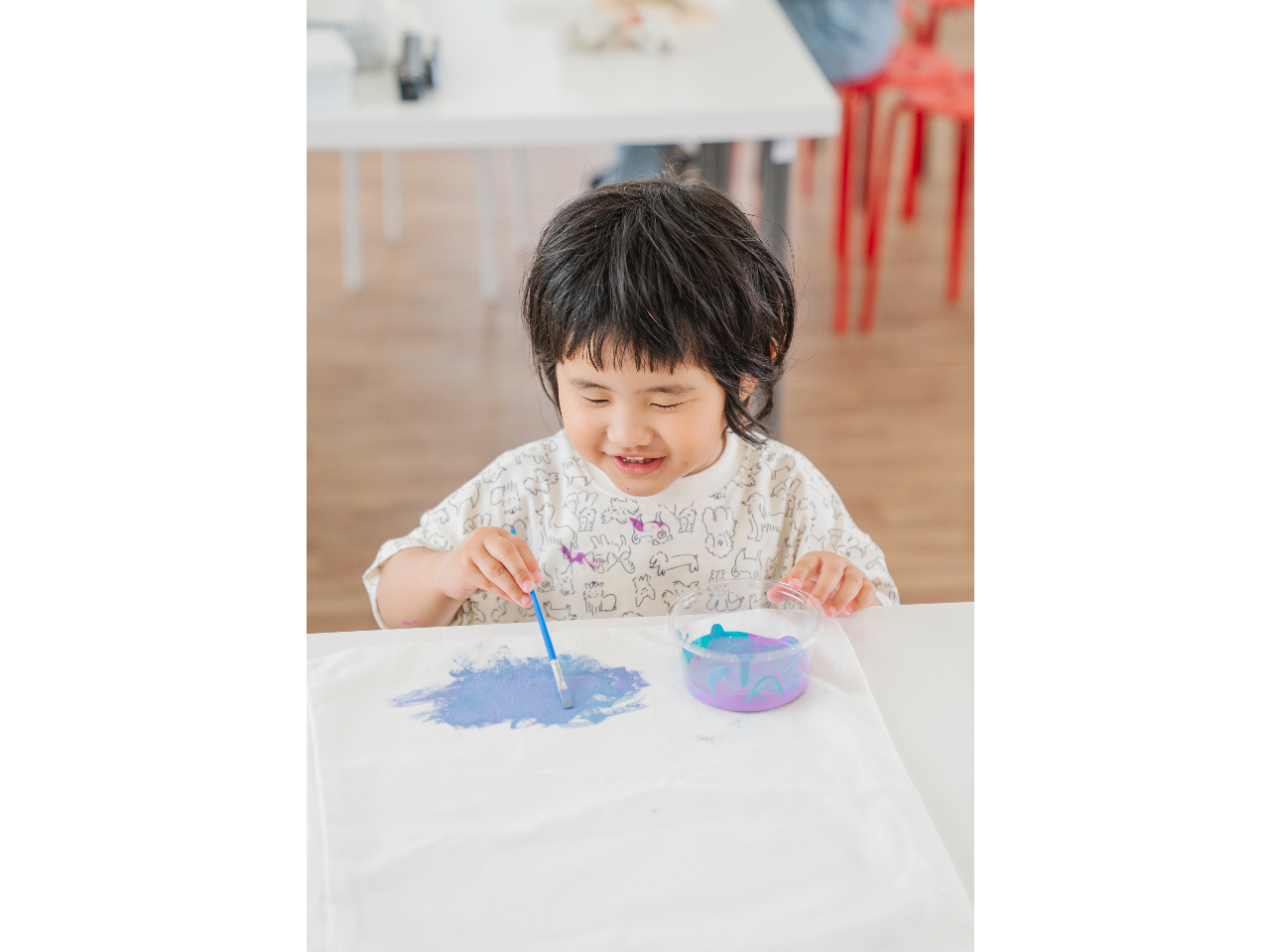 余った絵の具でトートバックも作れます♪(別途1000円)