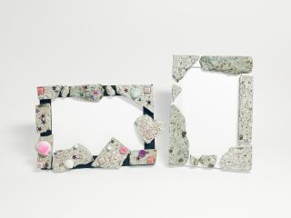 フォトフレーム作り体験コースのお写真一例です♪