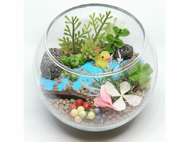 作品例A大人 ※商品の入荷状況により、器やマスコット・材料等は異なります