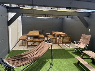 食事部分は屋根付きスペースなので、天気の心配も不要!