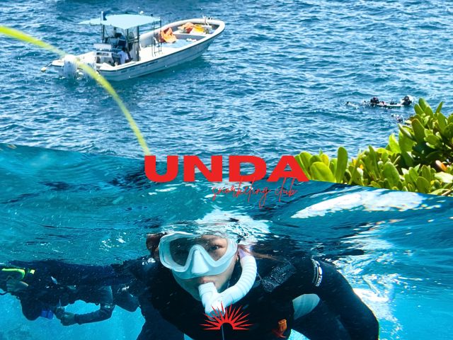 クルージングも楽しめる【青の洞窟シュノーケルツアー】ボートに乗リこみポイントへ。今話題のジャングリア感がワクワクを掻き立てる...